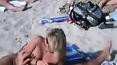 Couples have Sex at a public nude beach