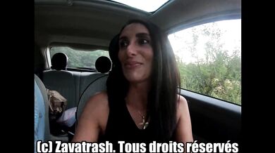 French Girl Fucks In Trunk Of Car