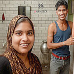 Indian Desi Newaly Merried Beautiful Couple Outdoor By -snapchat143