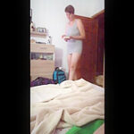 My mom likes to watch her get dressed