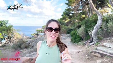 Sultry Latina deep throats sausage like a pro, and he unloads his stream on her