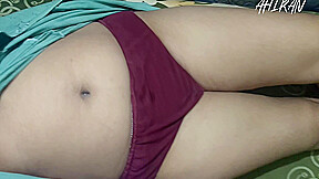 One Day Beautiful Girl Review And Forplay With Her Belly On Bed