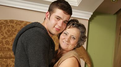 Horny grandma gets fucked by her toyboy