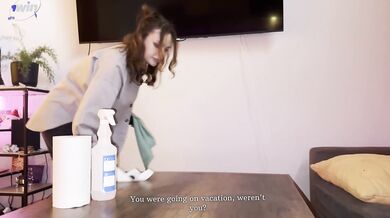 Hot housekeeper takes jugs for vacation – XXX!