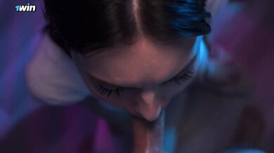 Insane neighbor gave her ballsack a close-up tongue tub and sat on his bone with