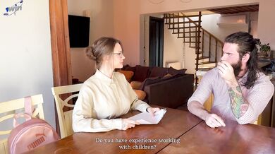 Fucking the nanny, she’s spreading her gams and bursting with climax for another