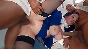 Stewardess Live Sex On Plane