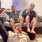 Smoking feet latino master spitting