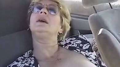 Grandma Fingered Fucked In The Car