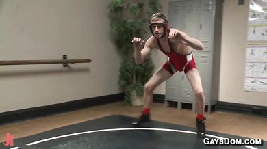 Muscular Wrestler Fucks Baseball Player After Gym Mat Fight Rough Sex With Cumshot